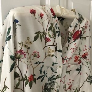 Zara floral blouse